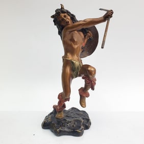 Bergman, Austrian Bronze Figure of Native American