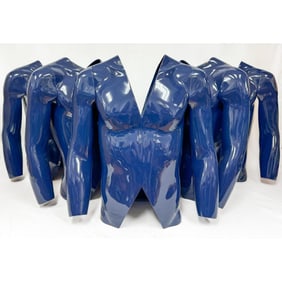 Lot of 5 Prop Blue Display Male Mannequins