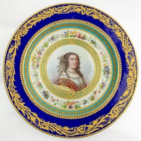 Early Antique 19th C. Sevres Porcelain Plate