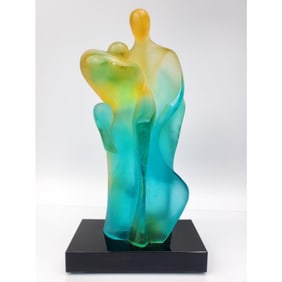 Daum France Pate de Verre "Coup de Foudre"