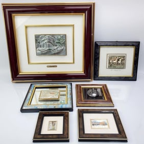 Lot of 6 Sterling Silver 925 Clad Plaques
