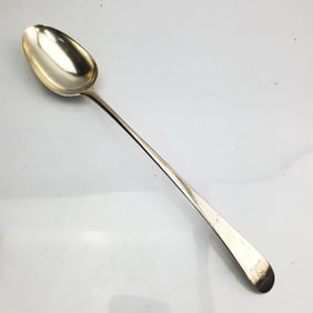 English George III Sterling Silver Basting Spoon