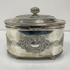 Judaica Sterling Silver Etrog Box