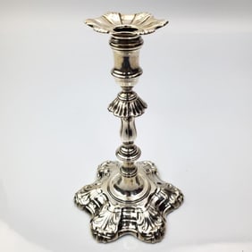 English Victorian Sterling Silver Candle 1840