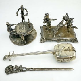 Lot of 4 Sterling Silver Items Including Judaica