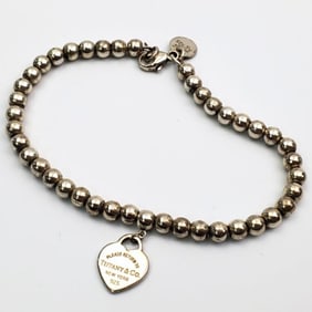 Tiffany & Co Sterling Silver Heart Tag Bracelet