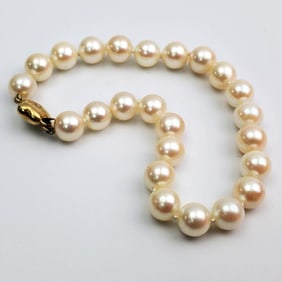 14K Gold and Pearls Bracelet
