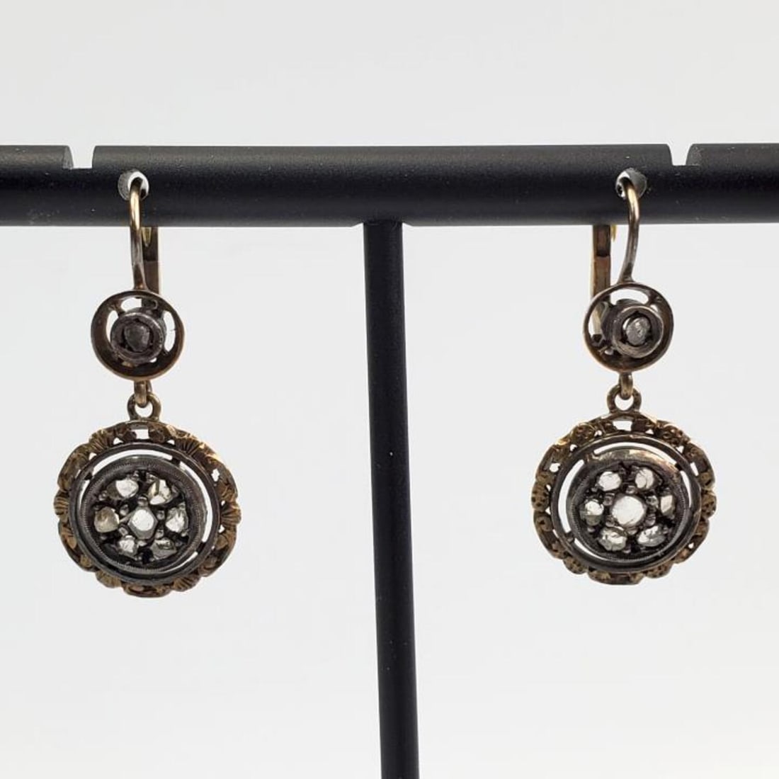 Art Deco Style 14K Gold Dangle Earrings (1 of 4)