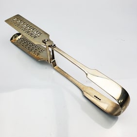 Antique Victorian English Sterling Asparagus Tong