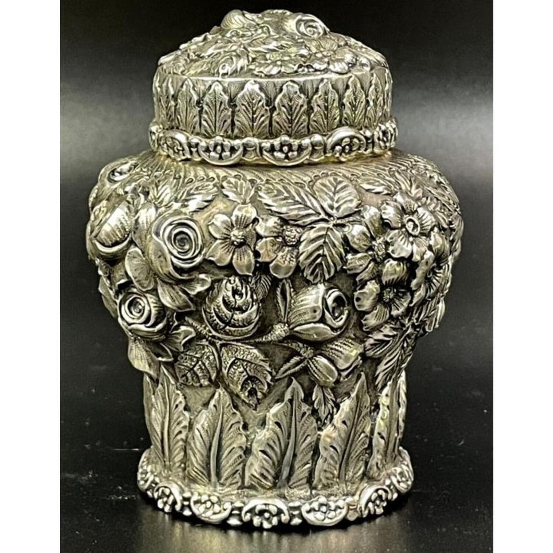 Hennegen, Bates, & Co. Sterling Silver Tea Caddy (1 of 4)