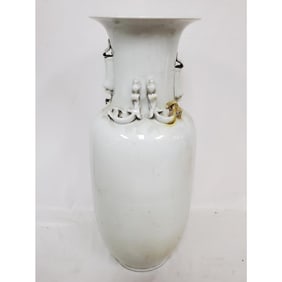 Large Chinese White Glazed Porcelain Vase
