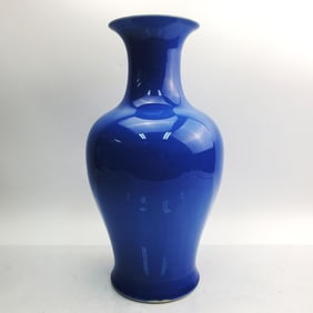Chinese Blue Glazed Pottery Vase