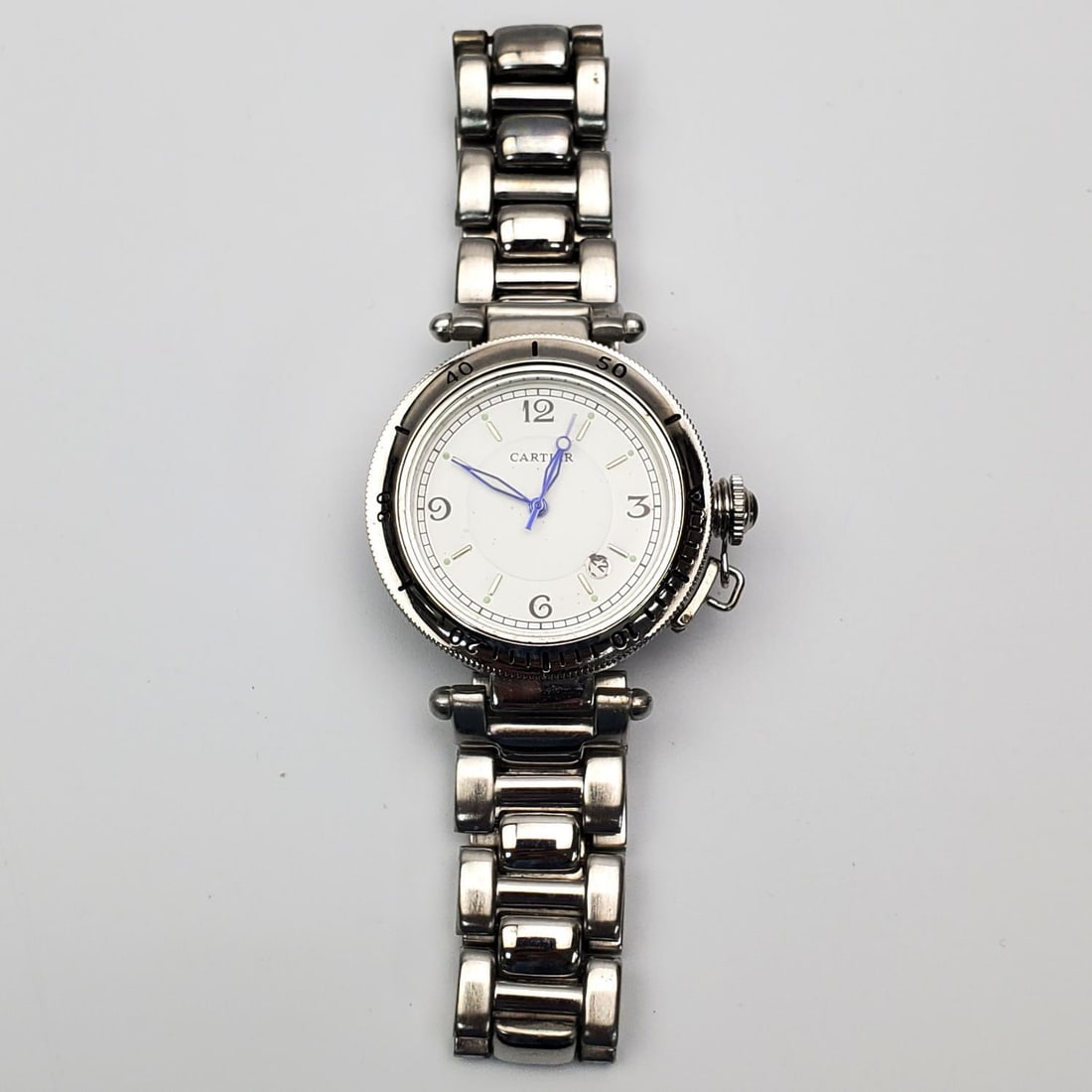 Men's Watch. NOT AUTHENTIC: Men's Watch. NOT AUTHENTIC. Condition: Generally Good, However, We Do Not Guarantee the Workability or Mechanism of Old Watches. Dimensions: Face Dia-1.75". Provenance: From a Long Island, NY Home. Pl