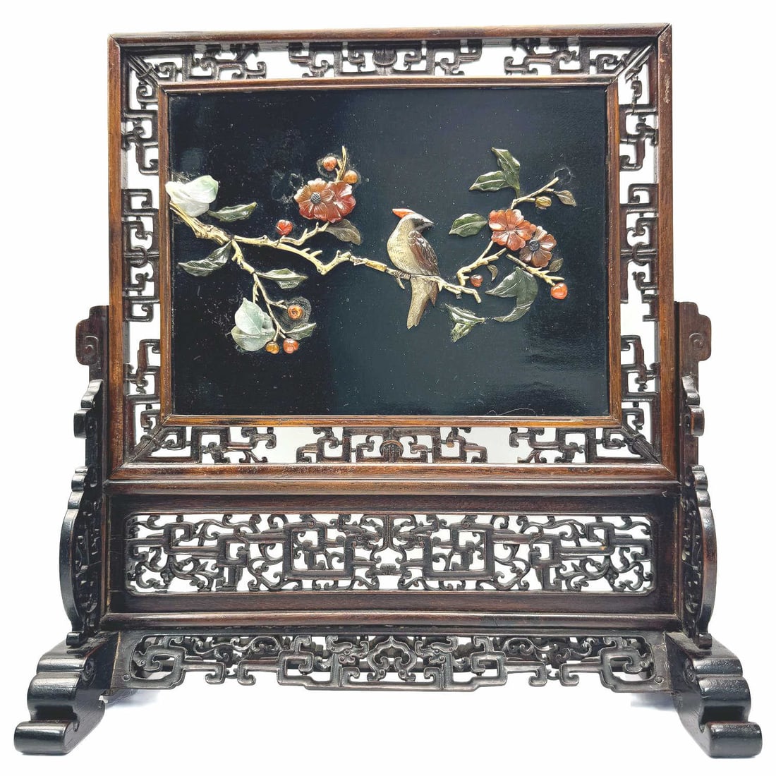 Chinese Table Screen w/ Semi Precious Stones (1 of 7)