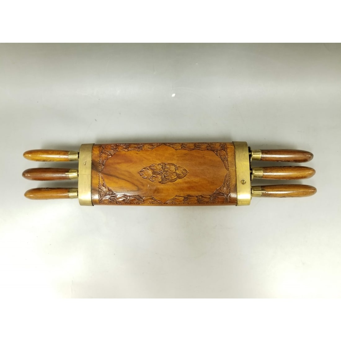 Set of 6 Indian Brass & Wood Knives, Original Case (1 of 5)