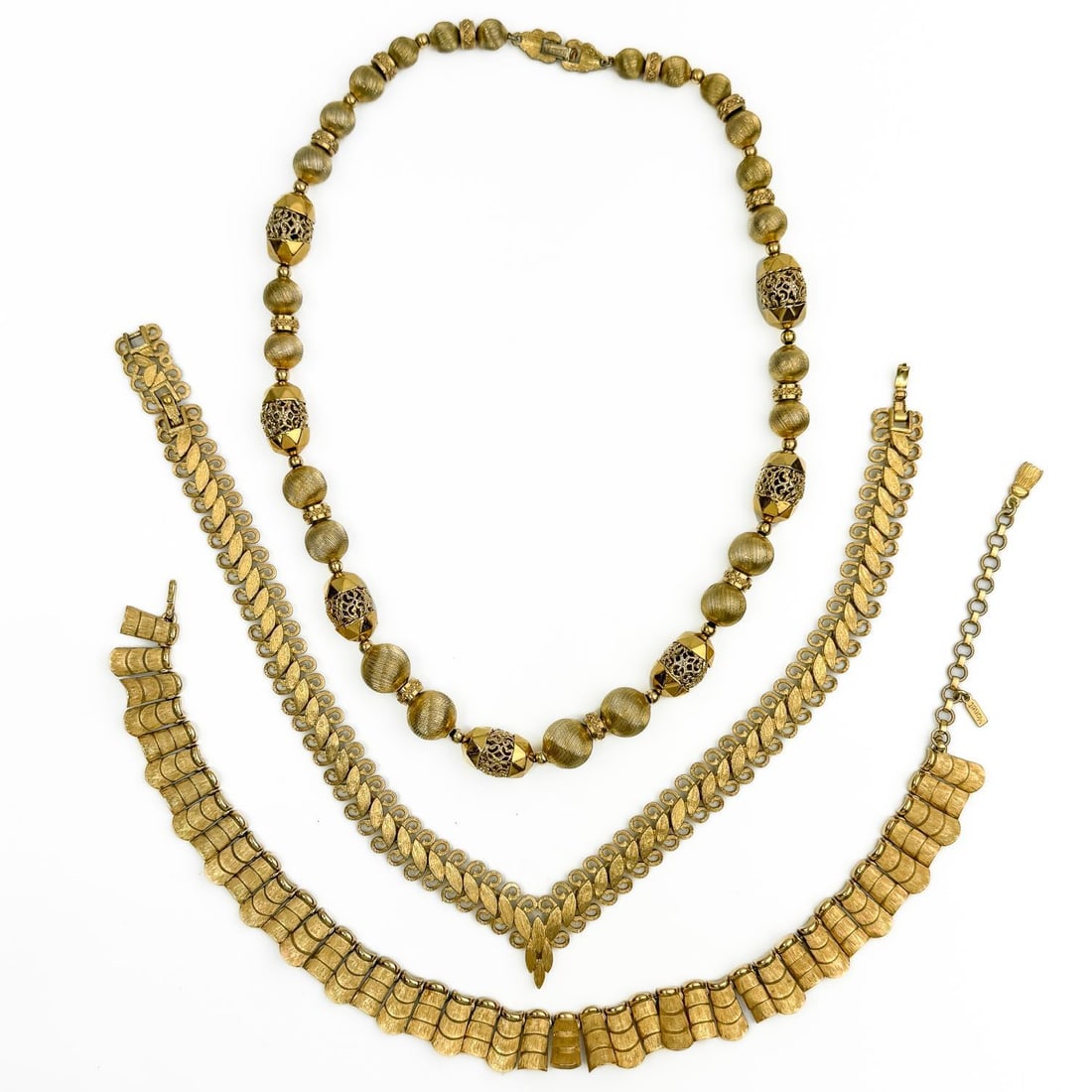 Lot of 3 Vintage Monet MCM 1970's Necklaces (1 of 3)