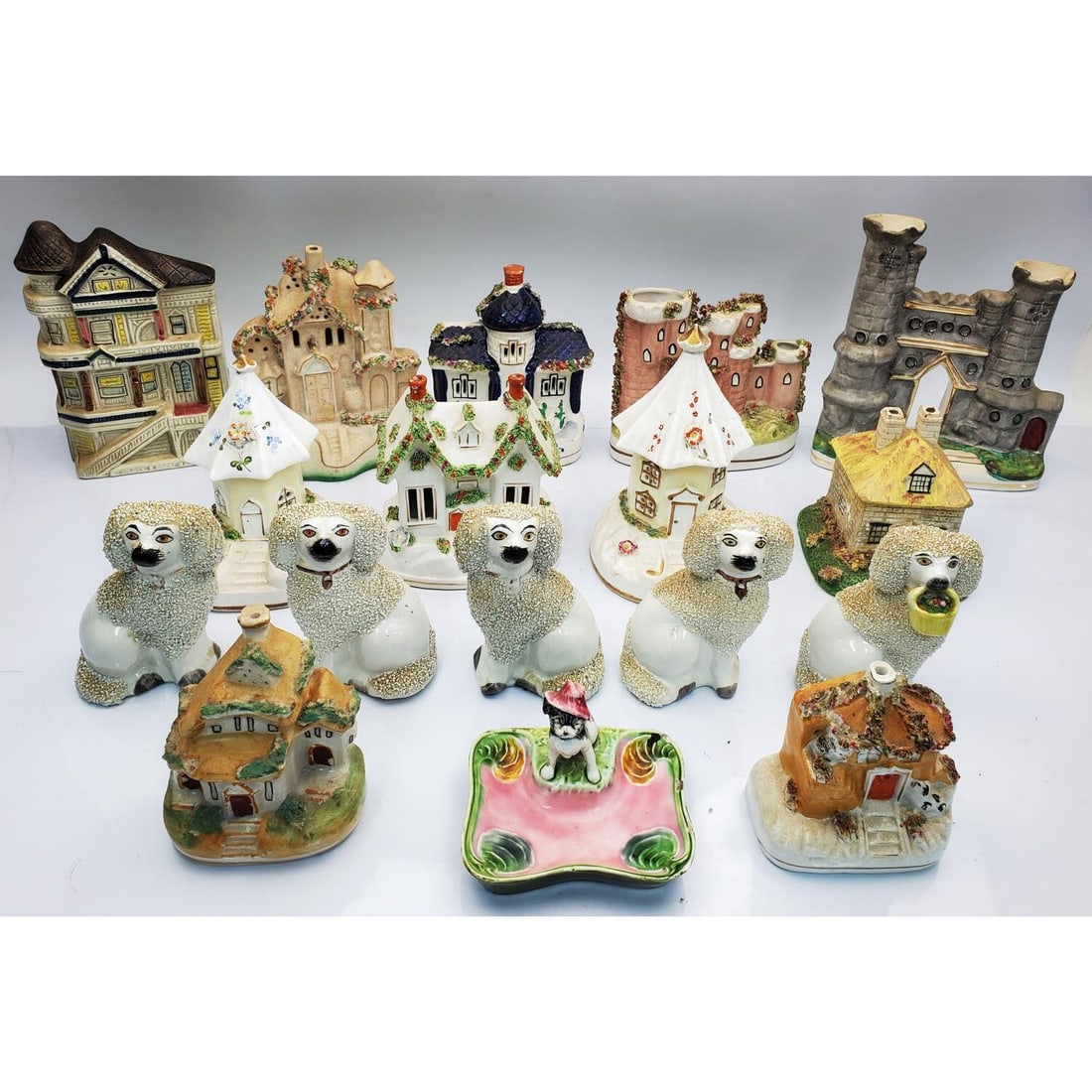 Lot of 17 Porcelain Figures Incl. Staffordshire (1 of 4)