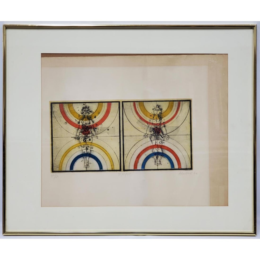 Bezdikian Assadour, Colored Etching on Paper (1 of 5)