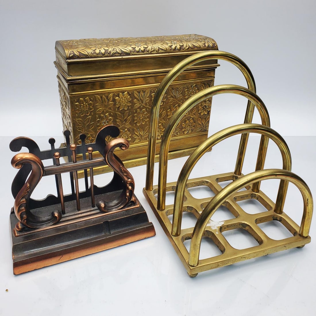 Lot of 3 Brass Table Articles (1 of 2)