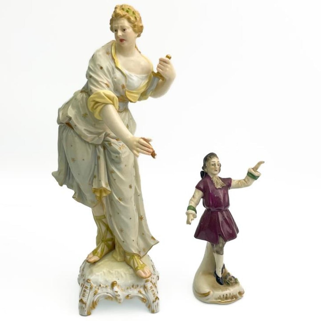 Antique 19th Century KPM Porcelain Figure of Woman (1 of 8)