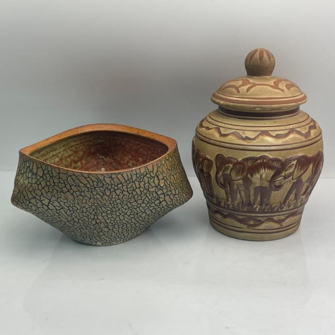 Lot of 2 Vintage Signed Pottery Items (1 of 7)