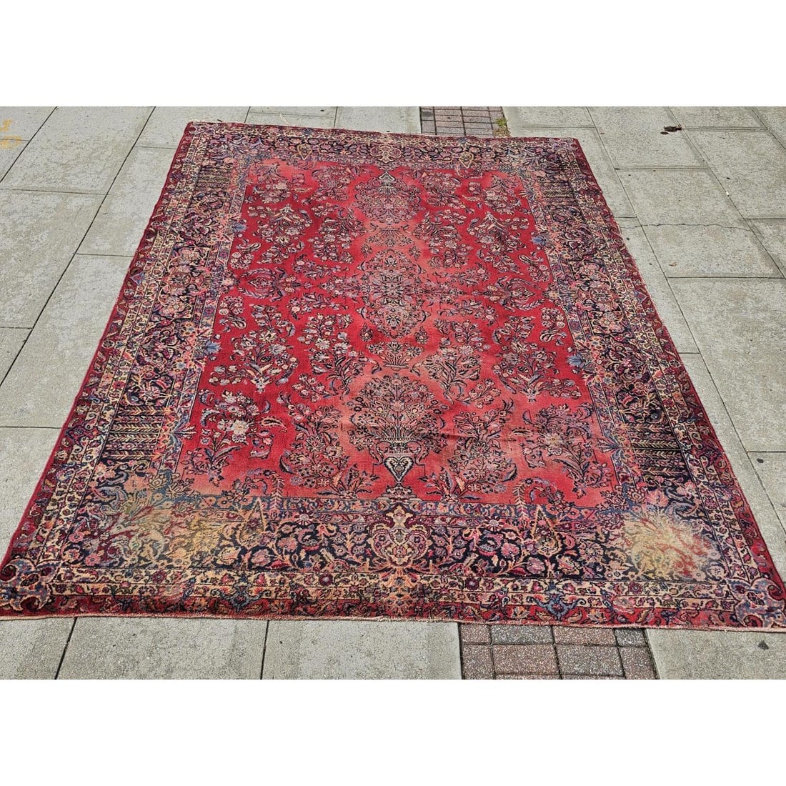 Large Antique Karastan Kirman Style Rug (1 of 6)