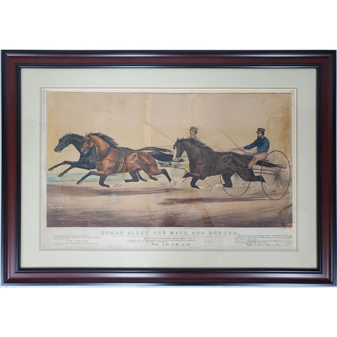 Equestrian Currier & Ives Large Framed Folio (1 of 6)