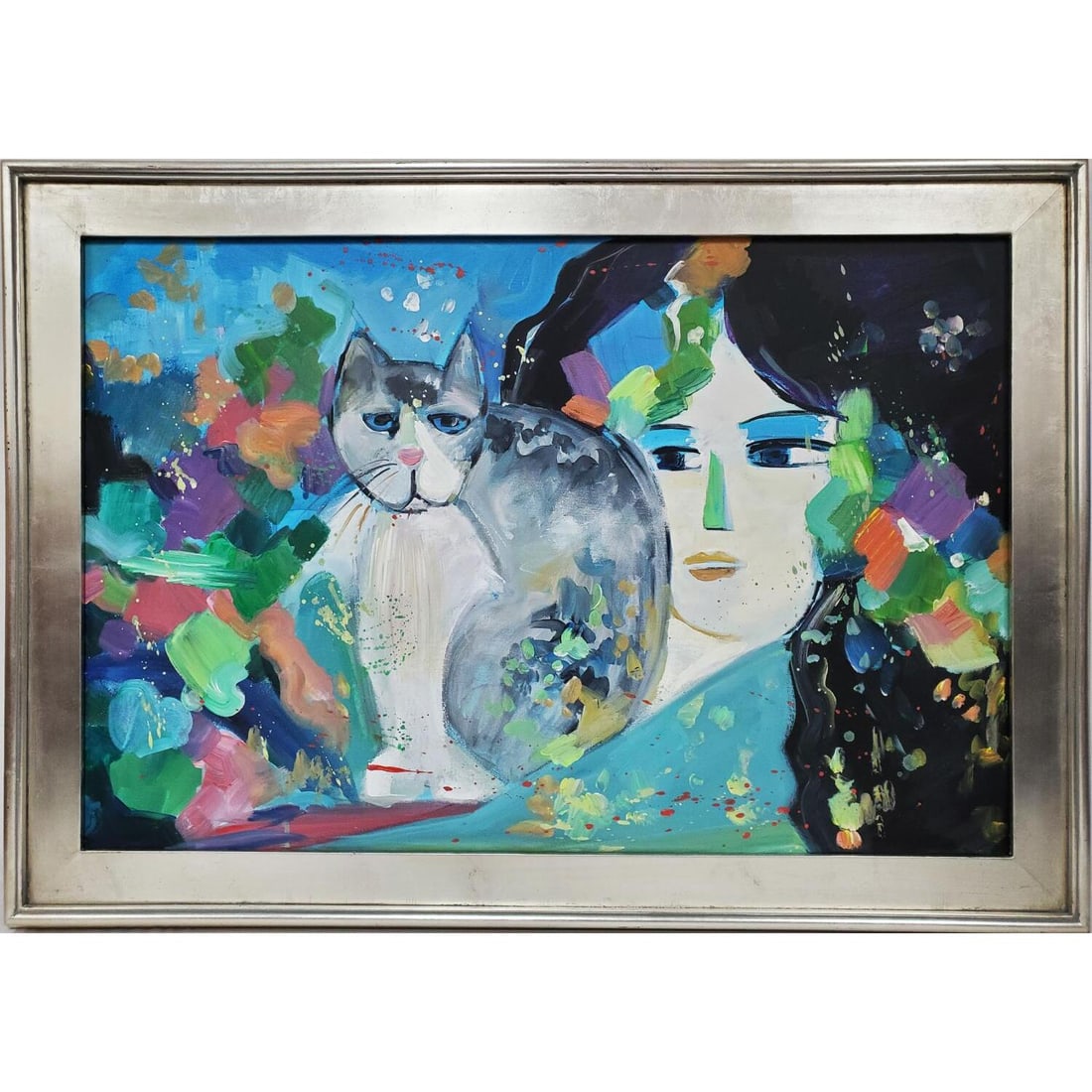 Signed & Attributed to Walasse Ting Painting (1 of 5)