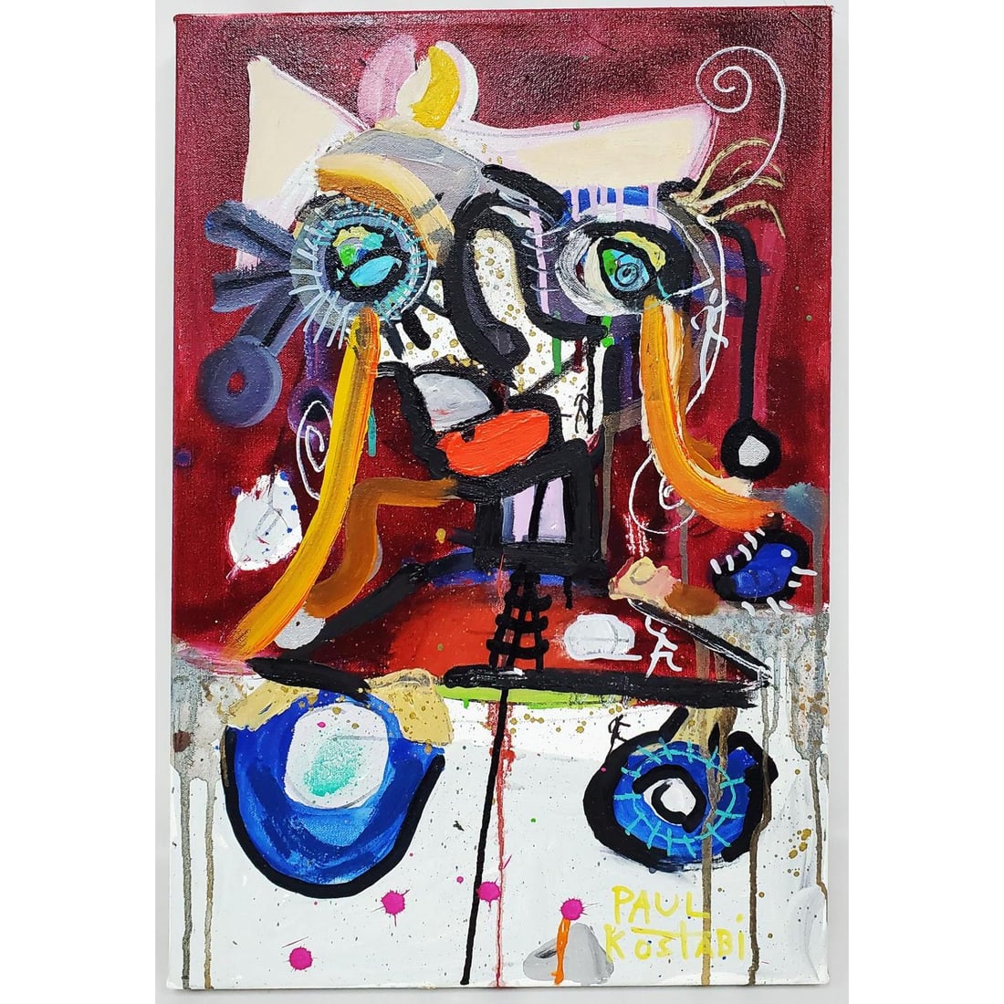 Paul Kostabi, American (b.1962) Painting O/C (1 of 4)