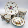 Lot of Old Dresden Porcelain Floral Pattern Items