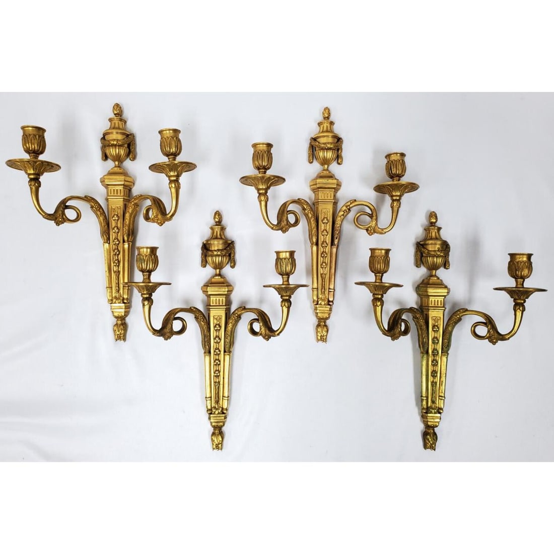 4 Exceptional Antique French Dore Bronze Sconces (1 of 3)