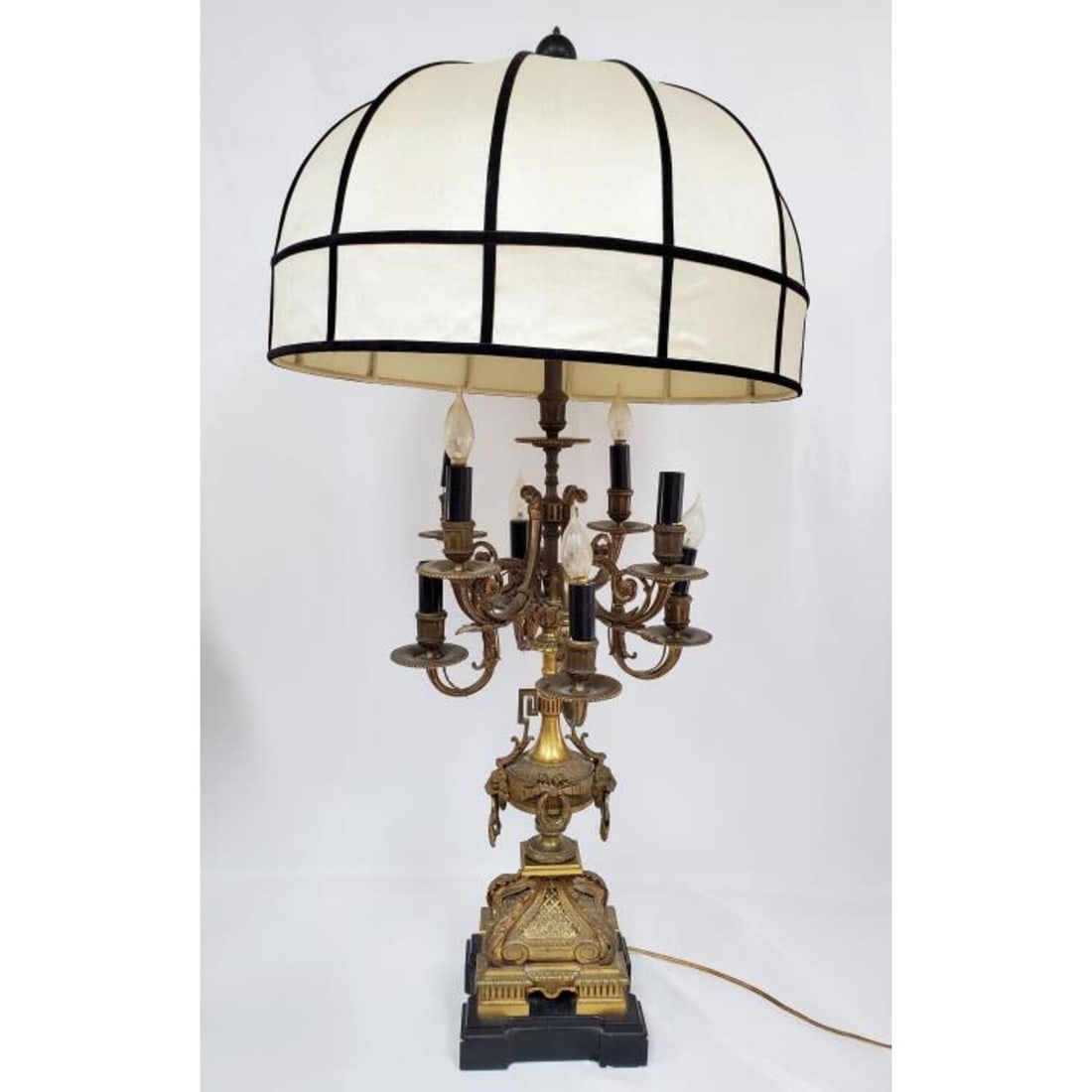 Monumental, Antique, Solid Bronze 8 Light Lamp (1 of 4)