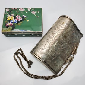 Japanese Ando Cloisonne Box & Indian Purse