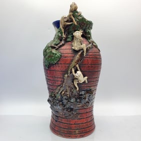 Japan Meji Period Sumida Gawa "Snow Monkey"