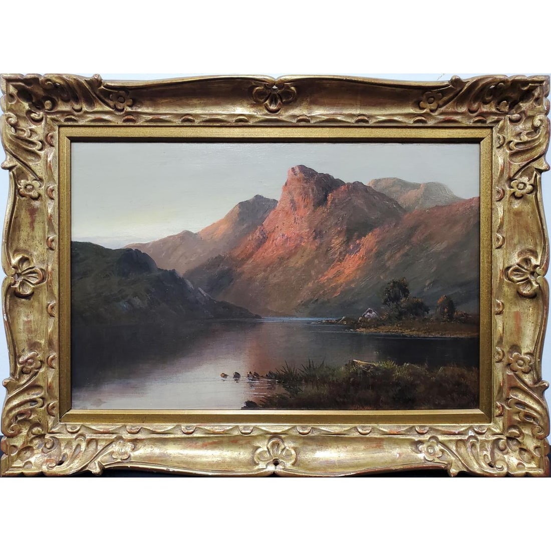 Francis E. Jamieson, English (1895-1950): Francis E. Jamieson (AkA W. Richards), English (1895-1950) Painting Oil on Canvas. "Highland Loch". Apparently Unsigned. Framed. Condition: Generally Good. Dimensions: Sight-24" x 16". Frame-30.5" x 2