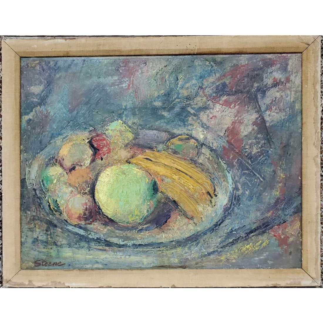 Maurice Sterne (1878-1957) Still Life Painting: Maurice Sterne, Latvian-American (1878-1957), "Still Life with Grape Fruit" Painting, Oil on Masonite. Signed Lower Left. Unframed. Condition: Generally Very Good. Dimensions: Sight- 26.25" x 19.75".