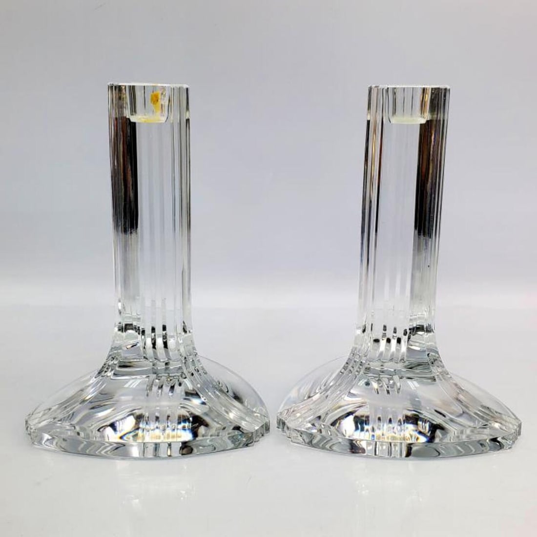 Pair of Baccarat Art Deco Glass Candlesticks (1 of 9)