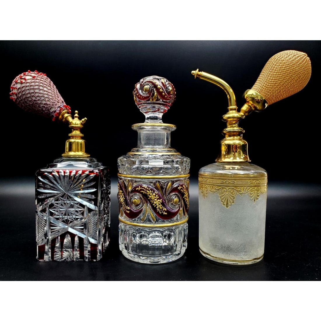 2 Antique Baccarat Art Glass Perfume Bottles (1 of 5)