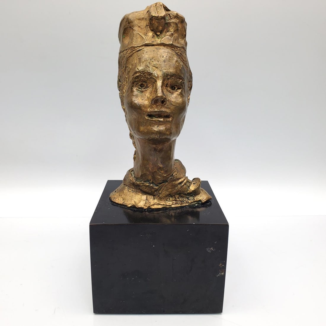 Vintage Bronze Female Head, Signed Ashley (1 of 5)
