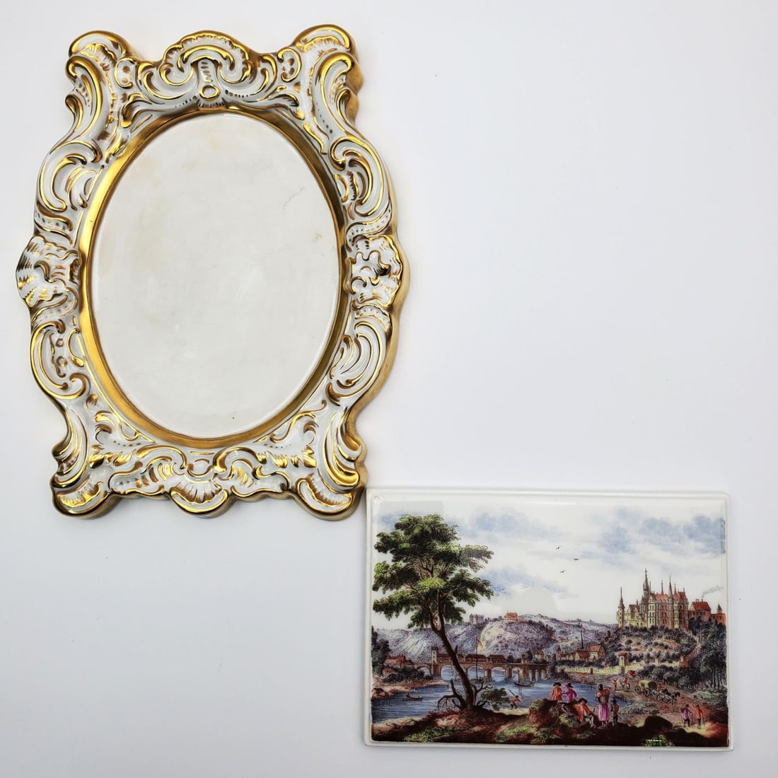 Lot of 2 Meissen Porcelain Hand Painted Items (1 of 4)