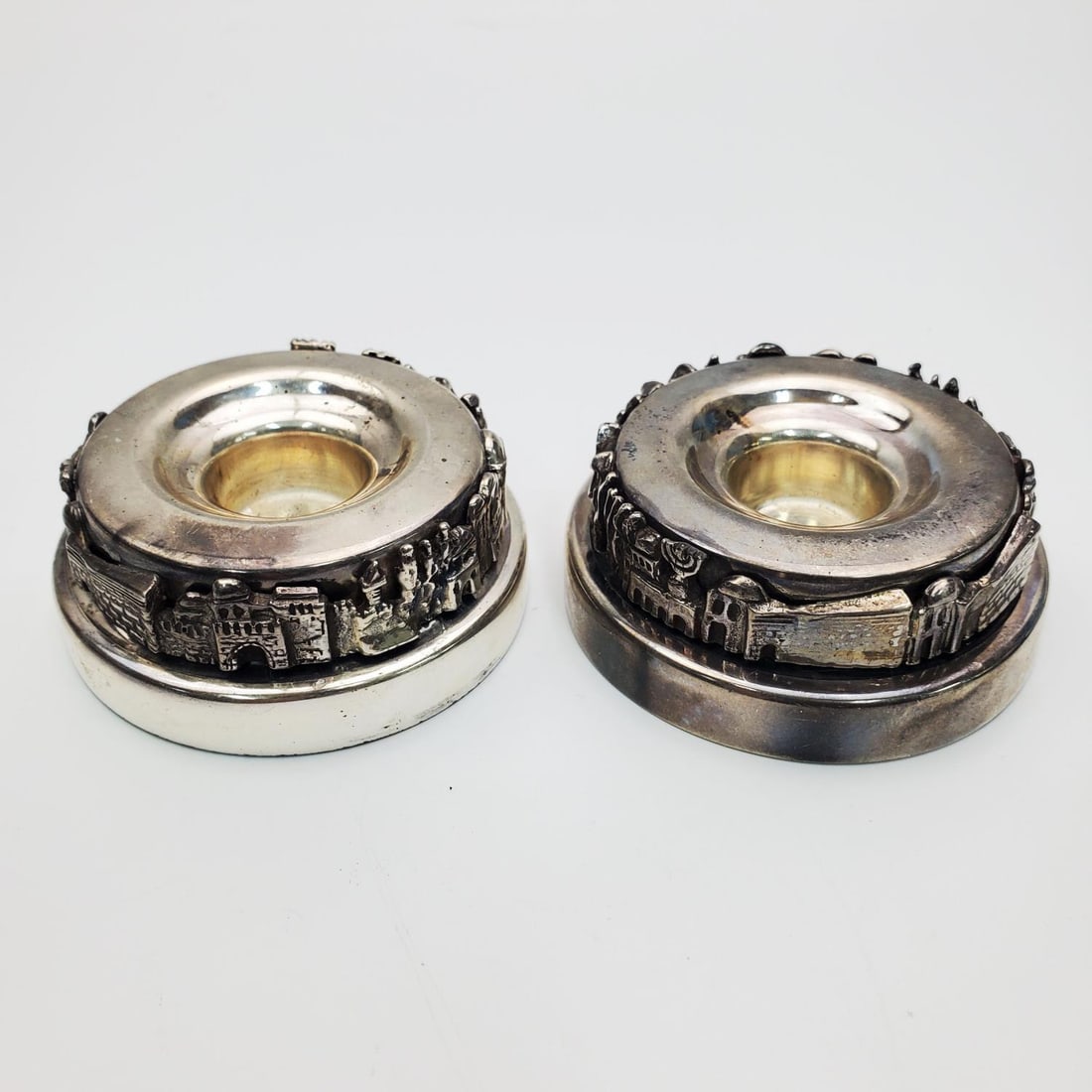 Judaica "Bier" Sterling Silver Candlesticks (1 of 5)