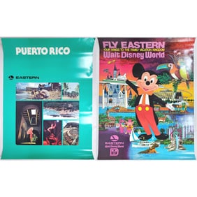 2 Original Eastern Airlines Posters Incl. Disney