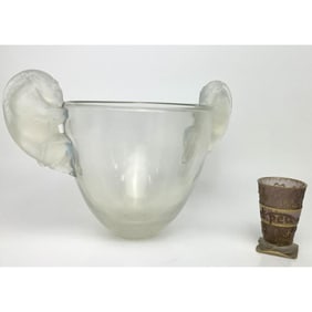 Two Antique French Art Glass Vases