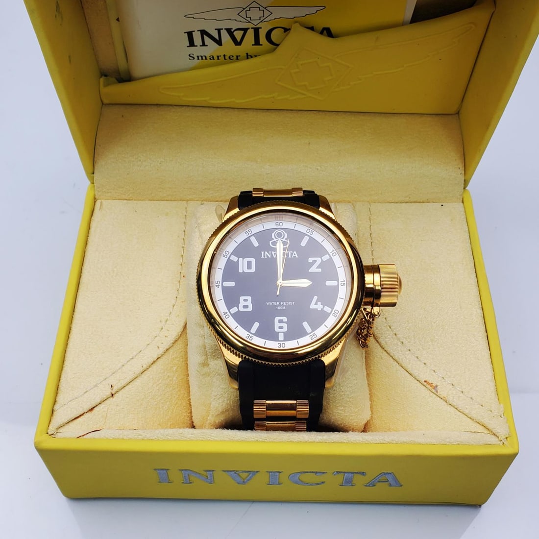 Invicta Russian Diver Model 1436 Men's Watch: Invicta Russian Diver Model 1436 Men's Watch in Original Box. Condition: Excellent. Please Note- We Do Not Guarantee The Workability or Mechanism of Any Used Watches. Dimensions: Face Dia-2". Provenan