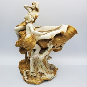 Royal Dux Figural Centerpiece Bowl
