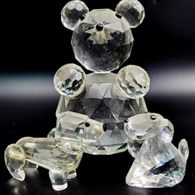 Lot of 3 Swarovski Crystal Animal Figures