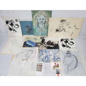 Large Lot of Drawings & Paintings Honig & Sherbell