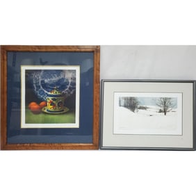 Signed & Numbered Lithograph Along w/ Another