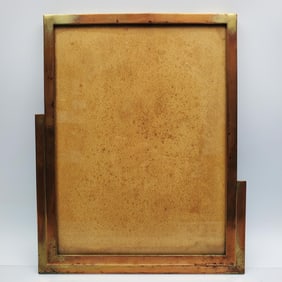 Unusual Signed Art Deco Solid Brass Picture Frame