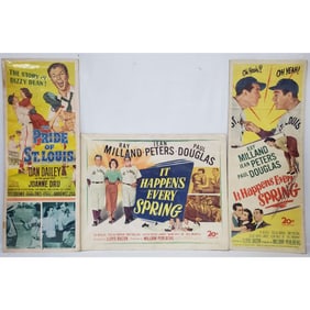 Lot of 3 Vintage Movie Posters From 1940-1950's